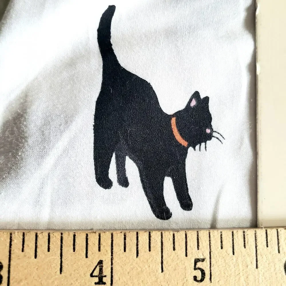 Cath Kidston Black Cats Queen Sheet Set New 100% Cotton Percale Halloween Cat